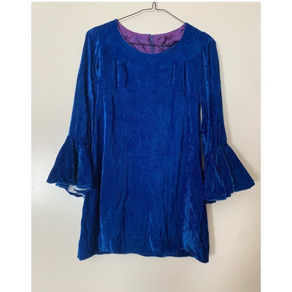 1960s Mini Mod Blue Dress: Teen or Women’s XXS Petite - Picture 1 of 7